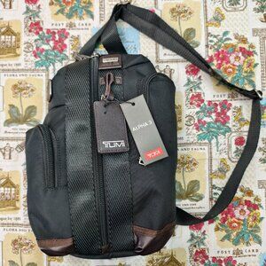 👑POSH NWT Tumi Alpha Bravo Monterey Sling Bag Black Anti-Theft Crossbody